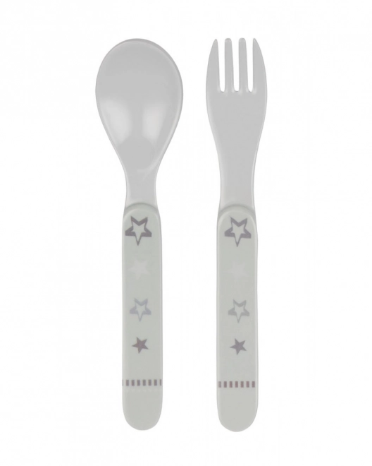 Fork and Spoon Set, Gray