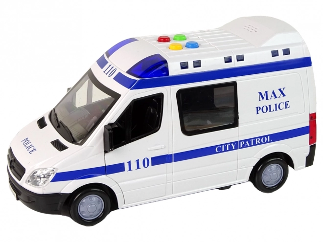 Police Car Toy with Friction Drive, Sounds, and Lights