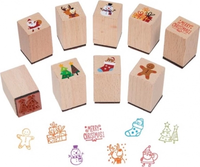 Wooden Christmas Stamps