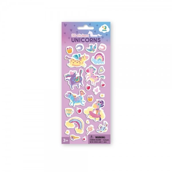 3D Unicorn Stickers with Foam