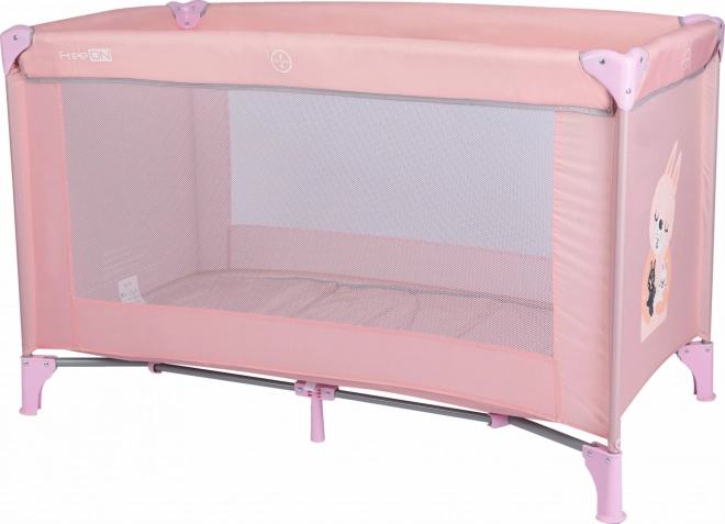 Freeon Travel Cot Love Bunny, Pink