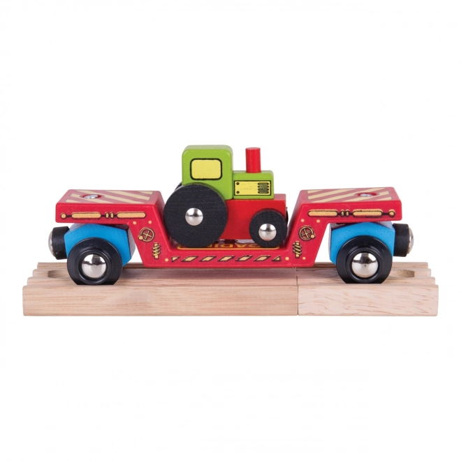 Bigjigs Rail Tractor Wagon with Tracks