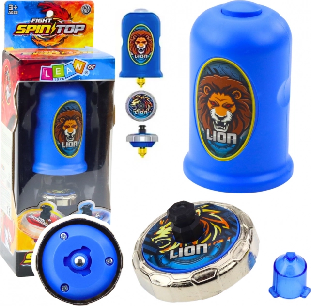 Set with Launcher and Flying Disc Blue Lion