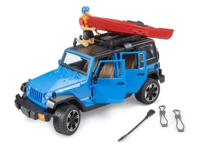 Jeep Wrangler Rubicon with Kayak and Figure Toy Set