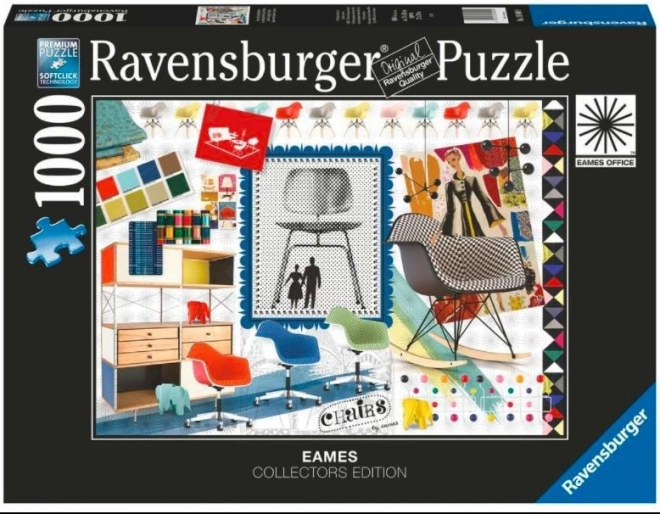 Ravensburger – 1000 Piece 2D Puzzle: Eames Design Classics Chairs