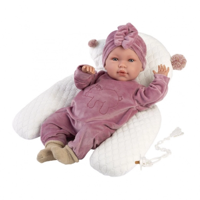 Realistic Baby Doll with Sounds and Soft Cloth Body - 42 cm