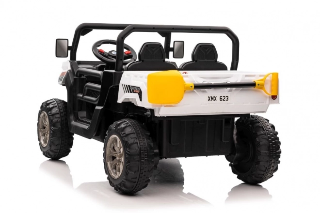 White Electric Ride-On Car 4x4