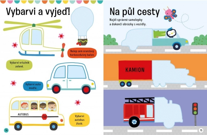 Velké samolepky pro malé ruce - Silné stroje