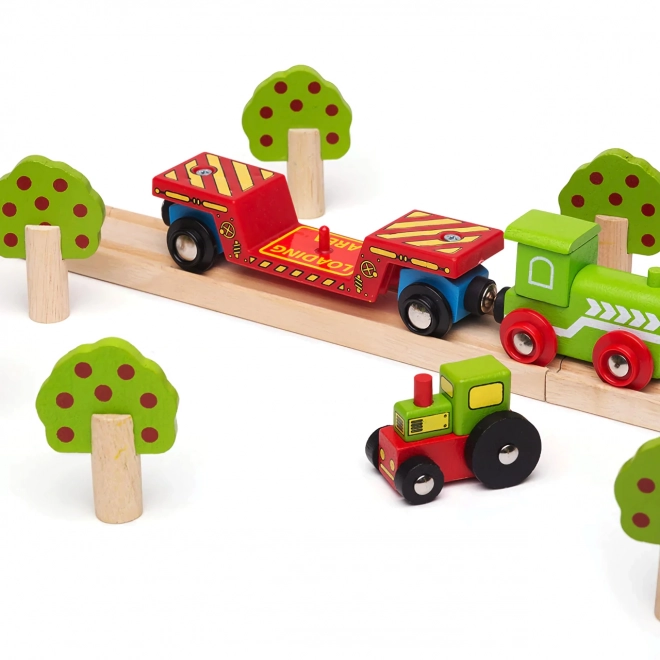 Bigjigs Rail Tractor Wagon with Tracks