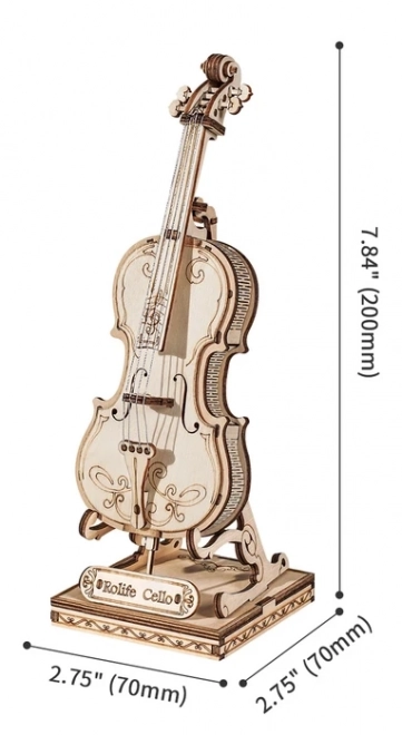 Robotic Wooden 3D Puzzle Cello