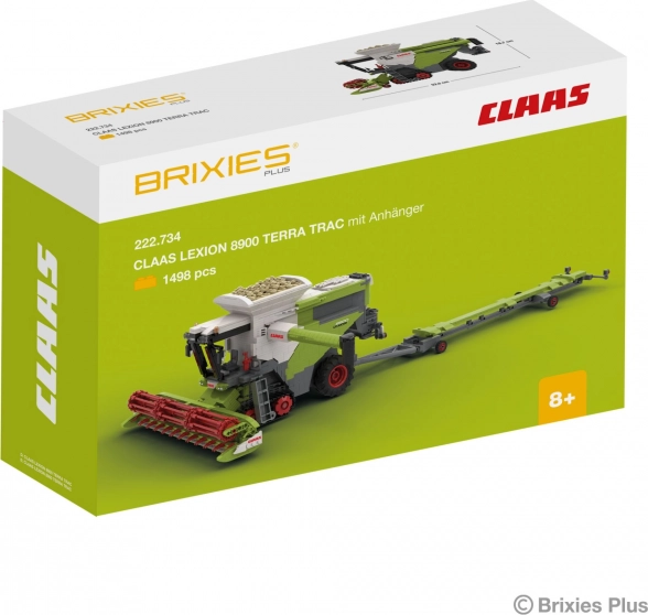 Construction Kit Brixies Plus Claas Lexion 8900 Terra Trac with Trailer