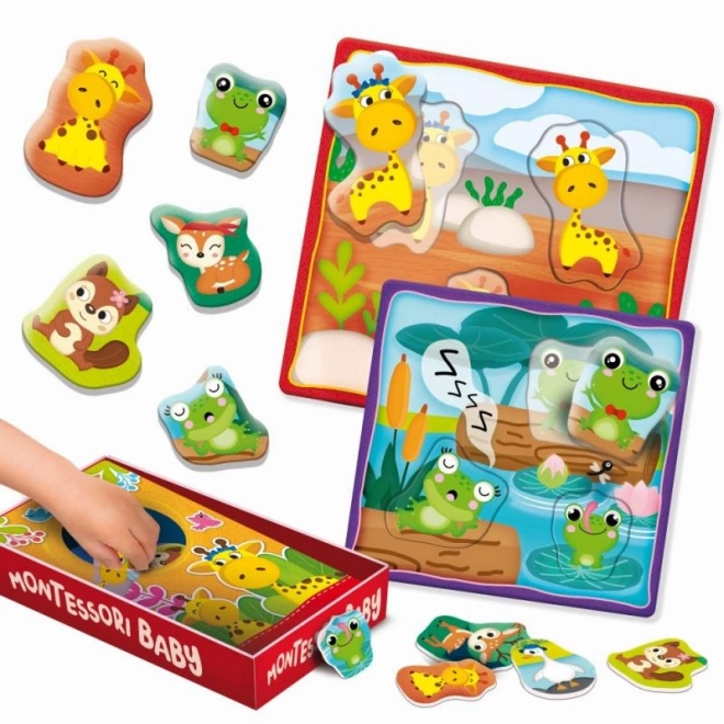 Montessori Baby Box Play Family - Animal Nesting Puzzle