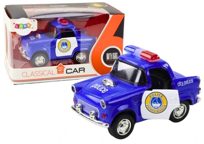 Classic Blue Police Toy Car with Lights and Sounds