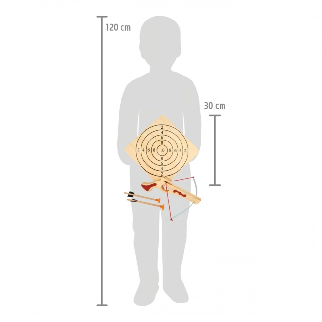 Small Foot Wooden Crossbow with Arrows and Target