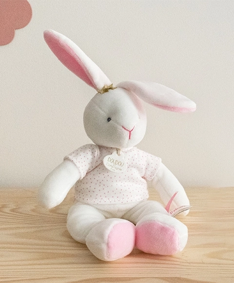 Doudou Gift Set - Plush Pink Bunny - Star 25 cm