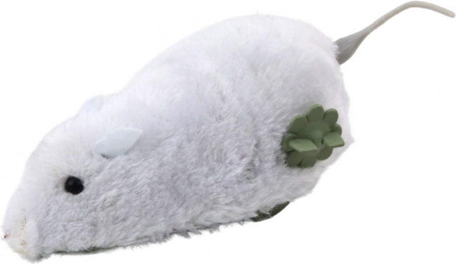 Wind-up plush mouse toy for children and cats