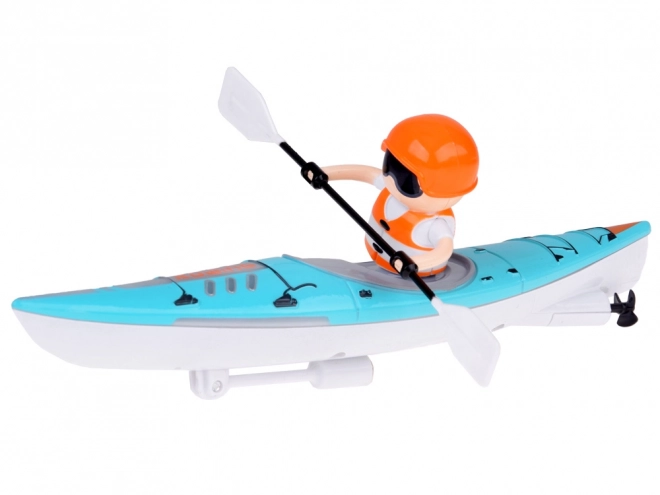 Remote Controlled LED Kayak with Rowing Figure