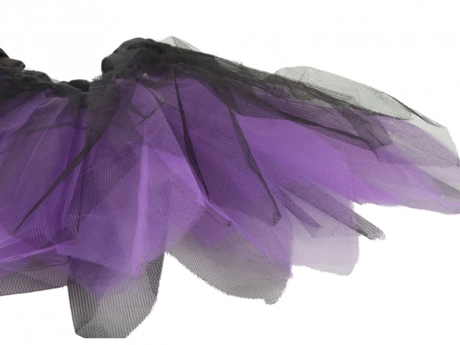 Halloween Costume Skirt Bat Headband Black and Purple