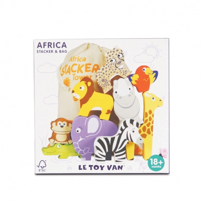 Le Toy Van Petilou Stacking Tower Africa