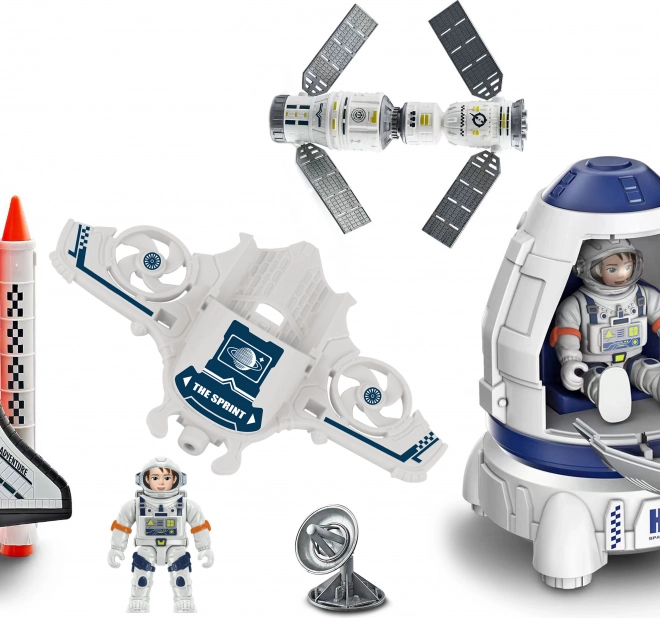 Space Set with Figure and Space Shuttle