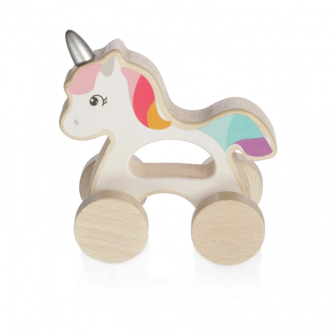 Wooden Ride-on Unicorn Toy