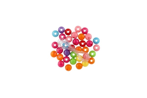 Colorful Plastic Beads with String