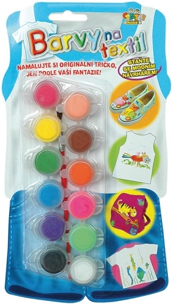 Textile Paint Set with Brush