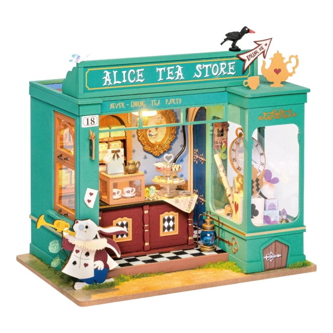 Robotime Rolife DIY House: Alice's Tea Store with LED Lighting