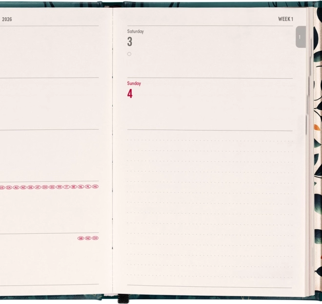Notique Weekly Magnetic Diary Fox 2026, 11 x 16 cm