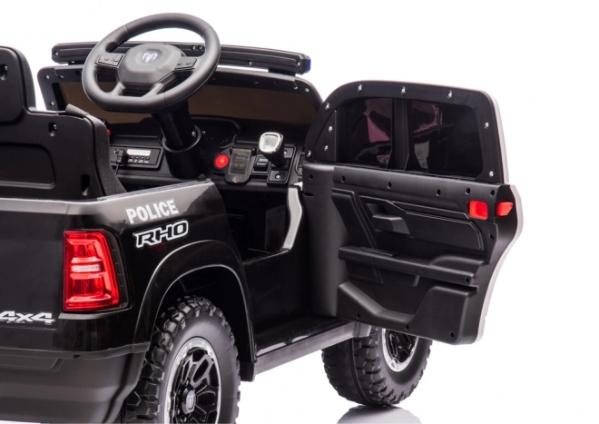 Battery-Powered Dodge Ram Police Car Black