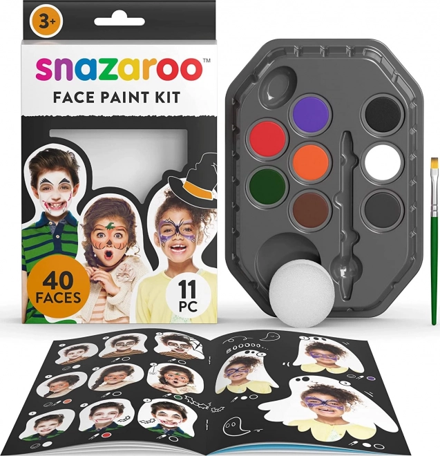 Halloween Face Paint Set with Brush and Sponges