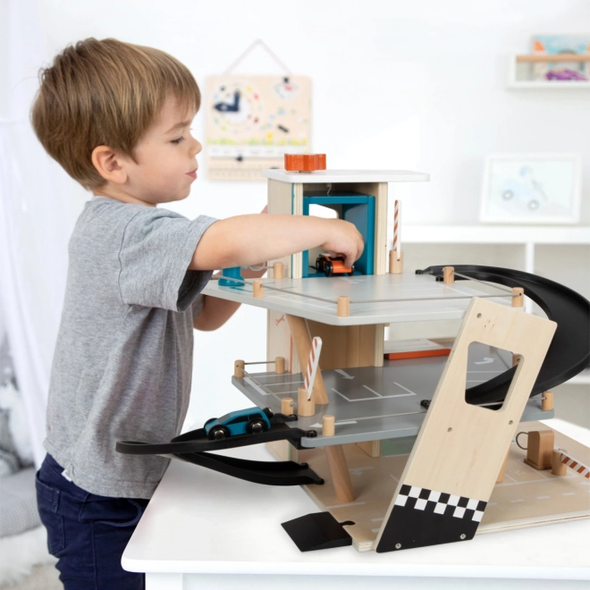 Wooden Racing Parking Lot Small Foot