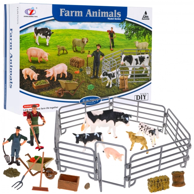 Children's farm playset with figures and accessories