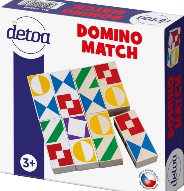Spoločenská hra Domino Match z dreva v krabičke