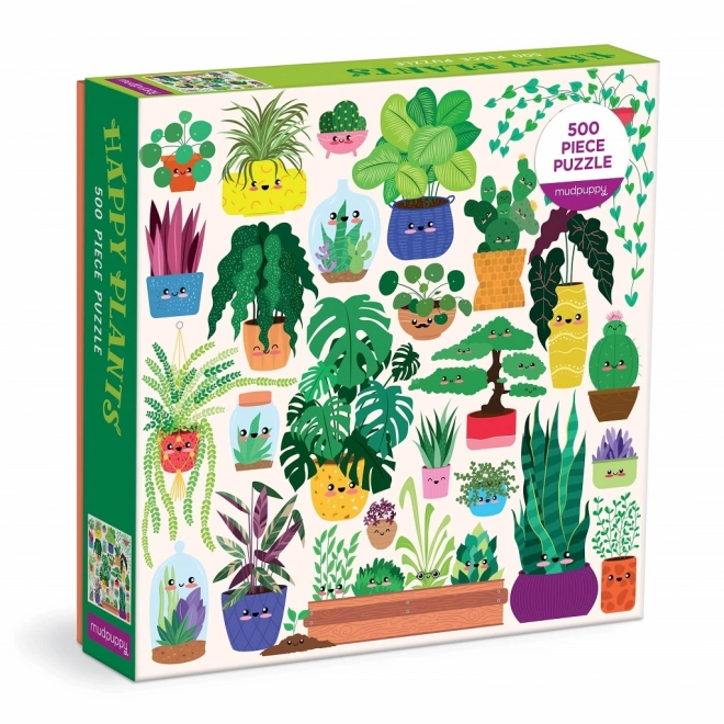 Mudpuppy Happy Plants Puzzle 500 Pieces