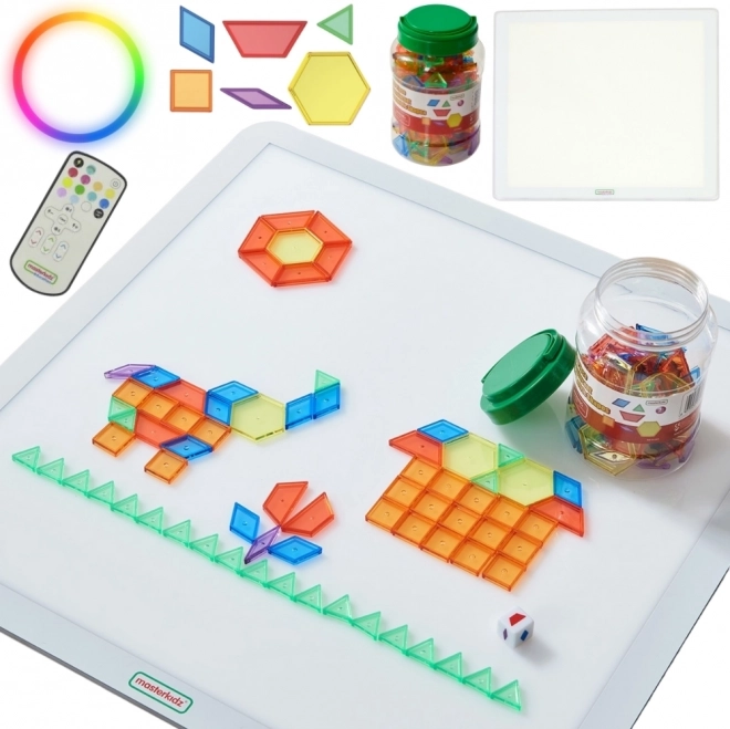 Panneau LED carré coloré MASTERKIDZ avec mosaïque Montessori 140 pcs