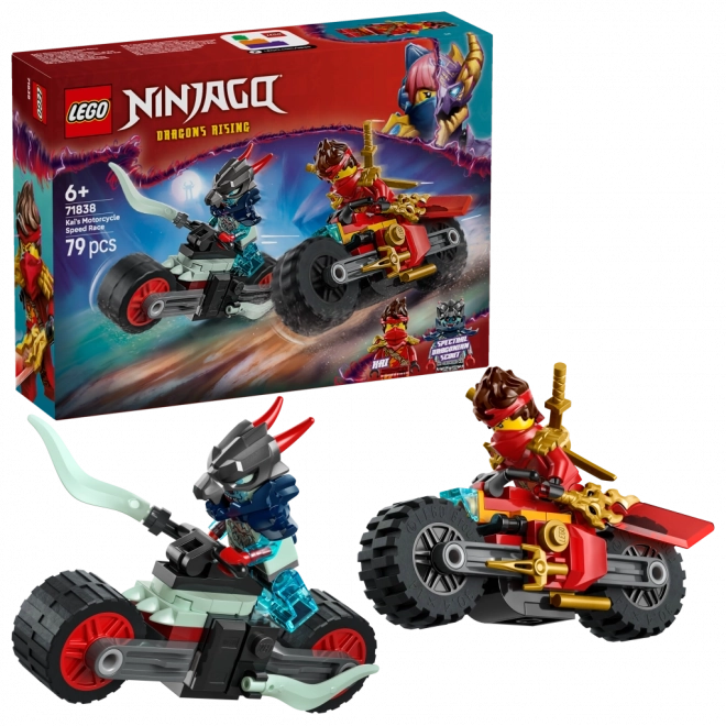 Lego Ninjago Kai und Motorradrennen