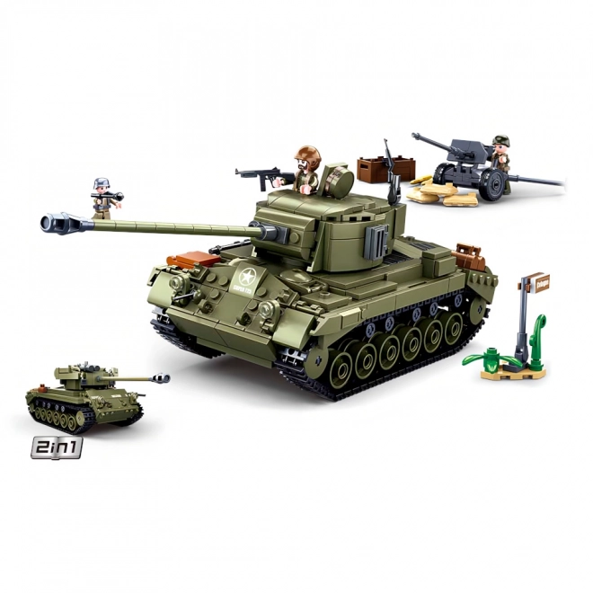 Sluban Army Medium Tank and Anti-Aircraft Gun Set