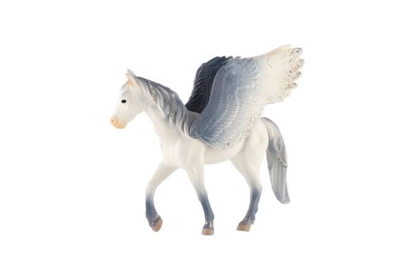 White and Gray Winged Horse Toy