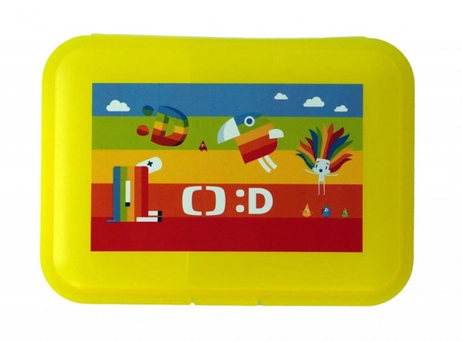 Lunch Box with Compartment Yellow