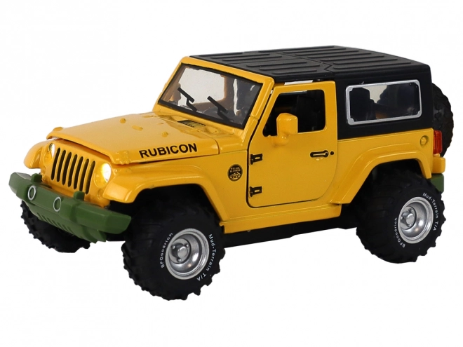 Yellow Metal 4x4 Friction Drive Battery Toy Car 1:32