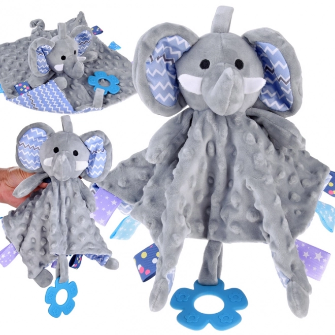 Plush Elephant Comforter with Tags and Teether – elephant