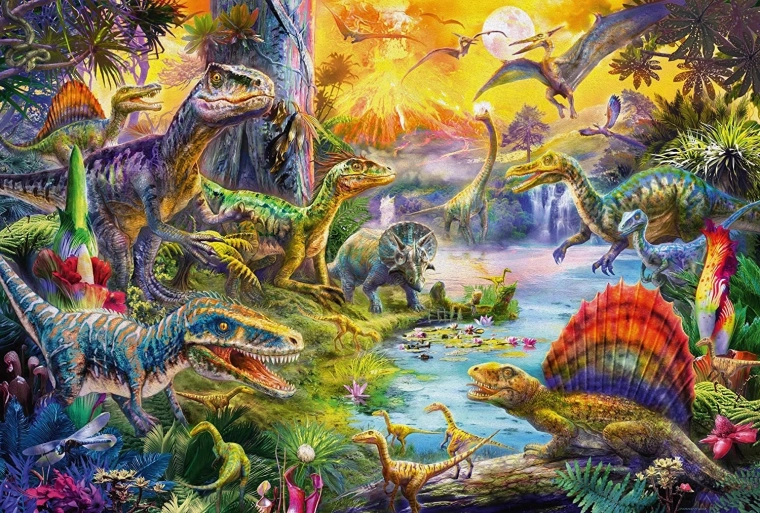 Gyönyörű dinoszaurusz illusztráció