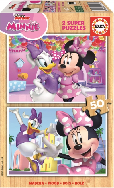 Wooden Puzzle Minnie and Daisy by Educa