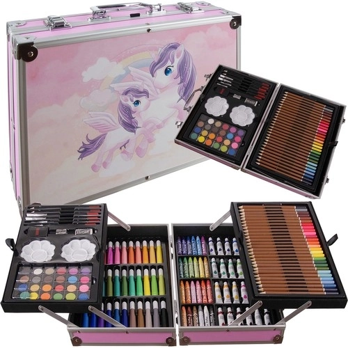 Painting Set in Suitcase with Unicorn