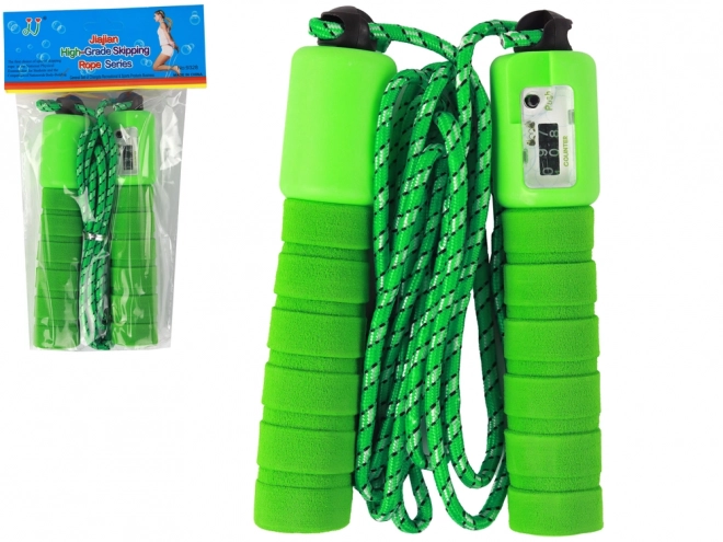 Green Fitness Jump Rope with Counter