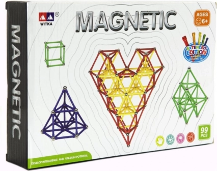Magnetisk byggesæt WITKA, 99 dele