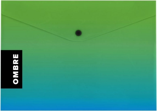 Portadocumenti con bottone A5 verde OMBRE