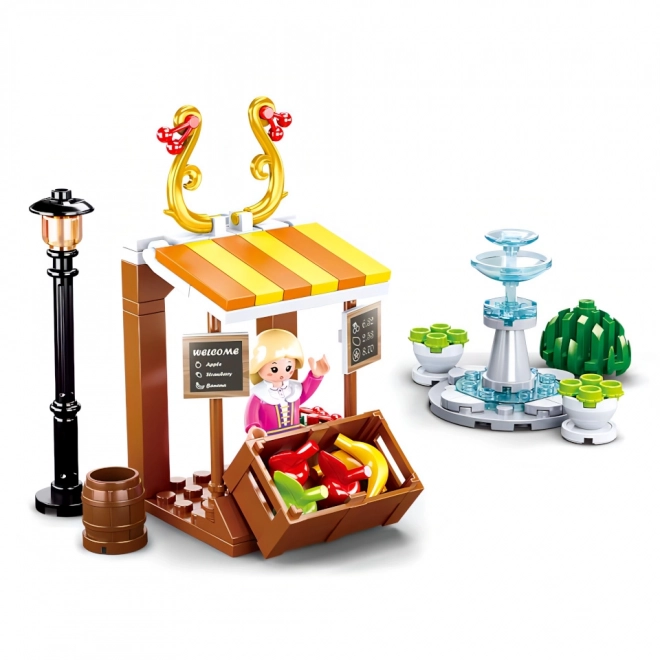 Sluban Girls Dream Village Fruit Stand and Fountain