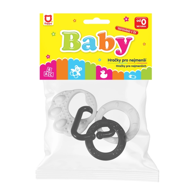 Bear Paw Baby Teether Black and White